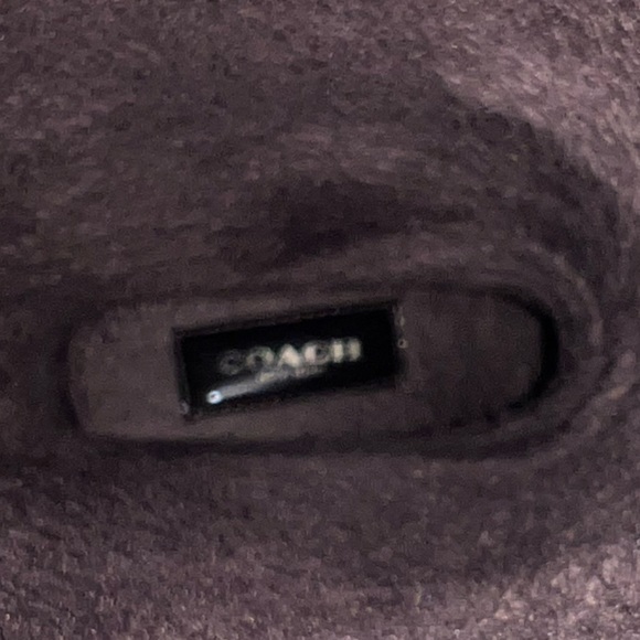 Coach Tristee Monogram Logo Print Coated Canvas Lace Up Back Tall Rain Boots 10 - Picture 11 of 15